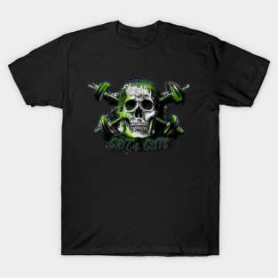 Grit and Guts Skull Neon Green T-Shirt